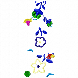 Flowers And Tree Embroidery Design 12